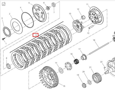 Ducati Пакет фрикционов сцепления (комплект) 19020641A