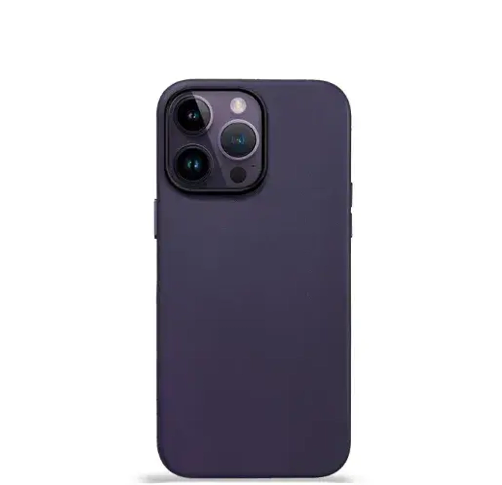 Чехол-накладка Kzdoo Mag Noble Collection MagSafe для Apple iPhone 14 Pro искусcтвенная кожа (карбоновый фиолетовый)