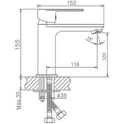 Смеситель для умывальника Haiba HB10505-8, белый