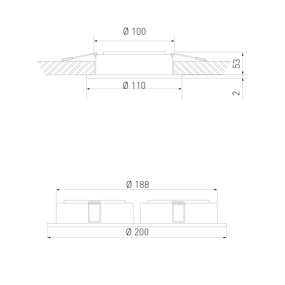 Алюминиевый точечный светильник 1071/2 MR16 WH белый