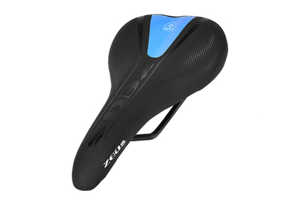 Седло ZEUS 1040 MTB Sport стальные рельсы, черный\синий