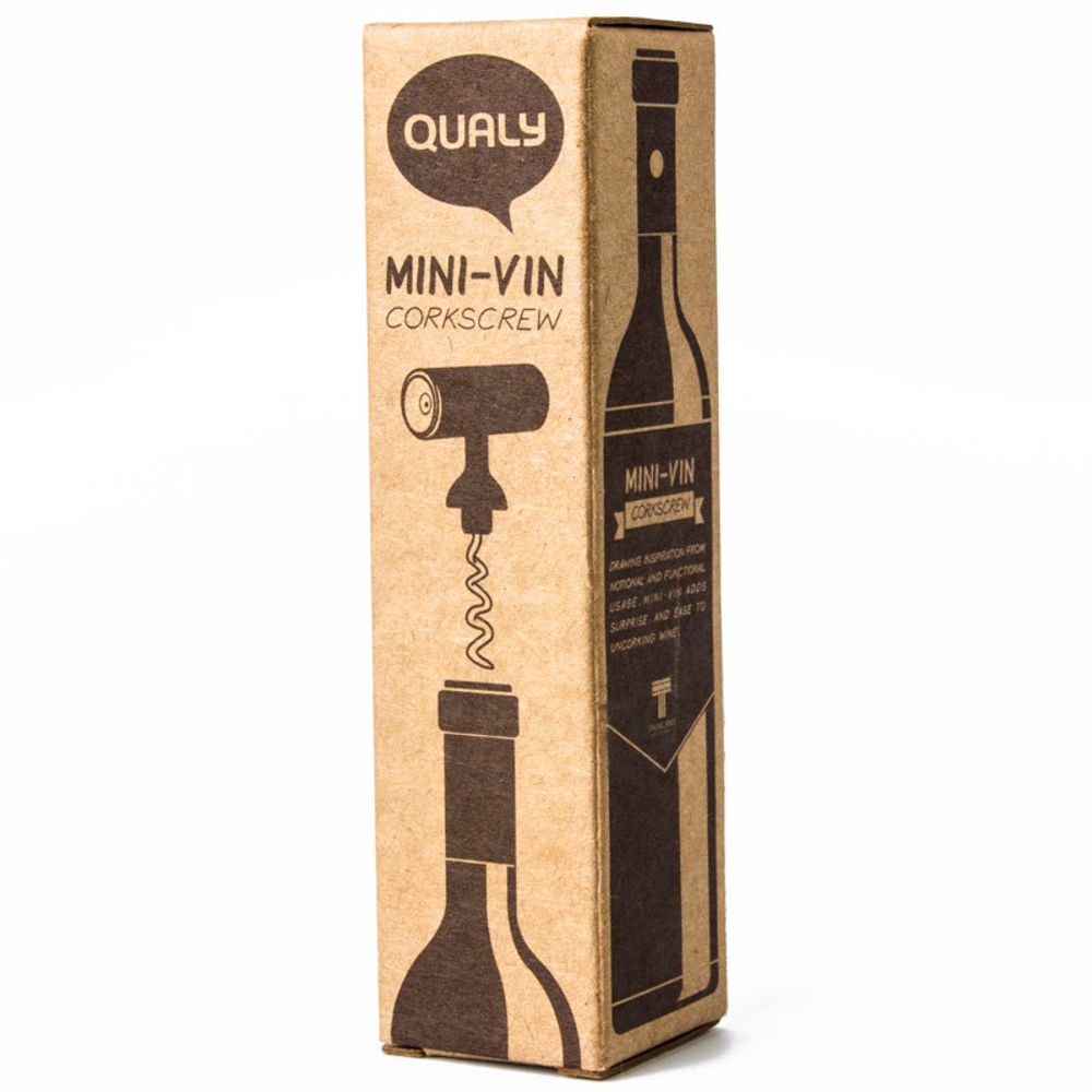 Штопор для бутылок черный mini vin
