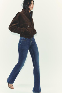 ZARA ДЖИНСЫ Z.06 КЛЕШ С ВЫСОКОЙ ПОСАДКОЙ, СИНИЙ