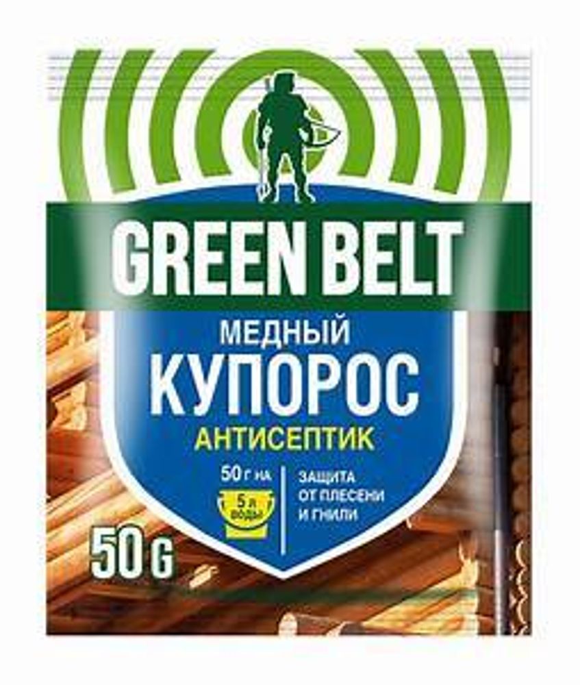 Средство Медный купорос д/защиты древесины 100гр.Грин Бэлт