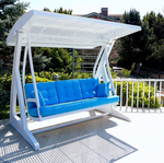 Качели пластиковые плетеные с подушкой Siesta Contract Hawaii, белый