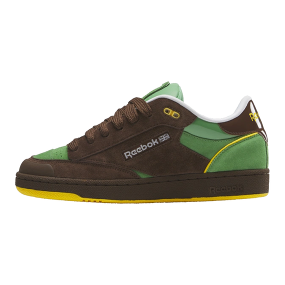 Кроссовки reebok Club C Series для скейтборда - низкие корейско-зеленые кроссовки