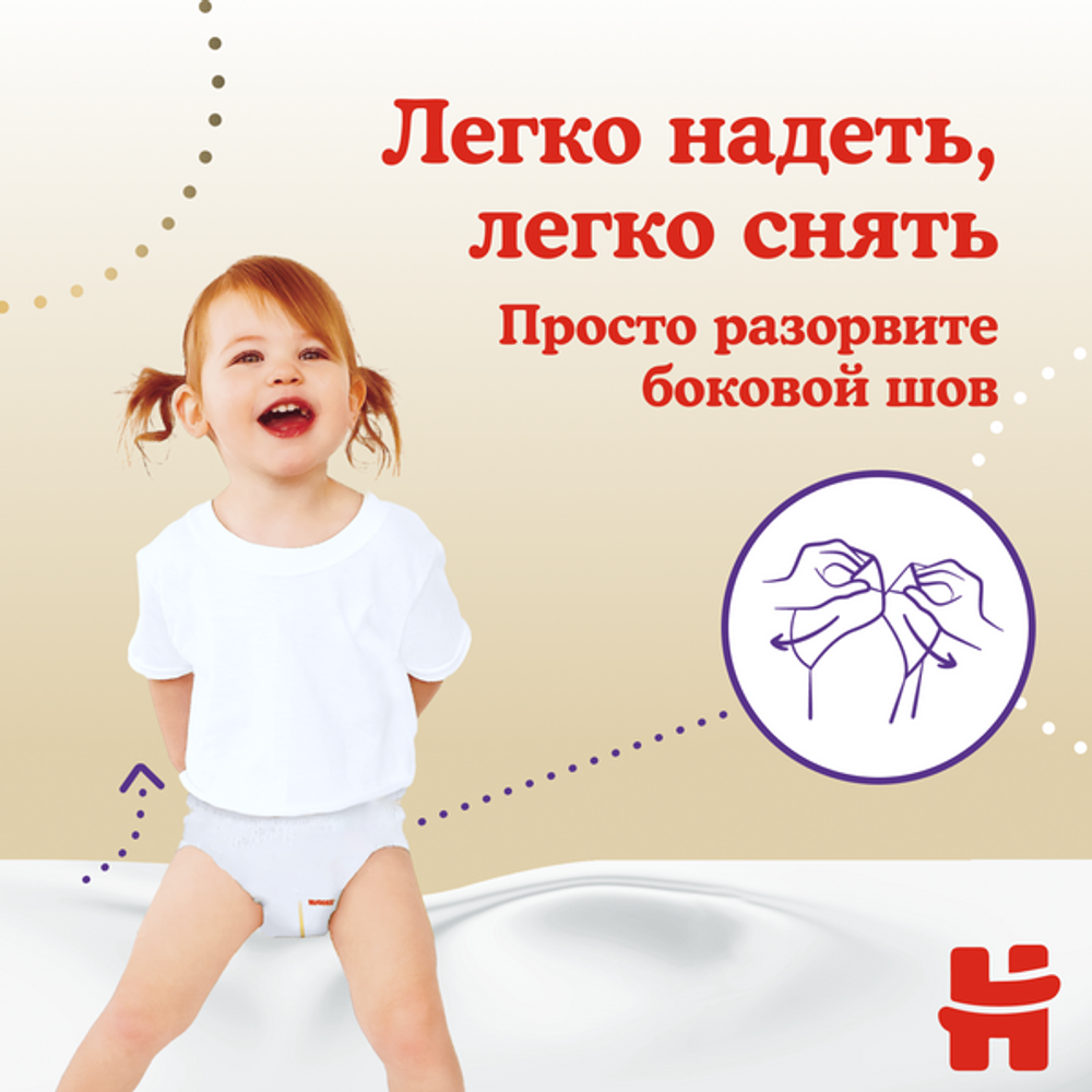 Подгузники трусики Huggies Elite Soft 15-25кг, 6 размер, 32шт