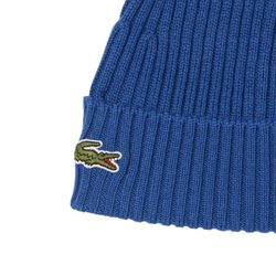 Шапка зимняя Lacoste Unisex Ribbed Wool - sapphire blue