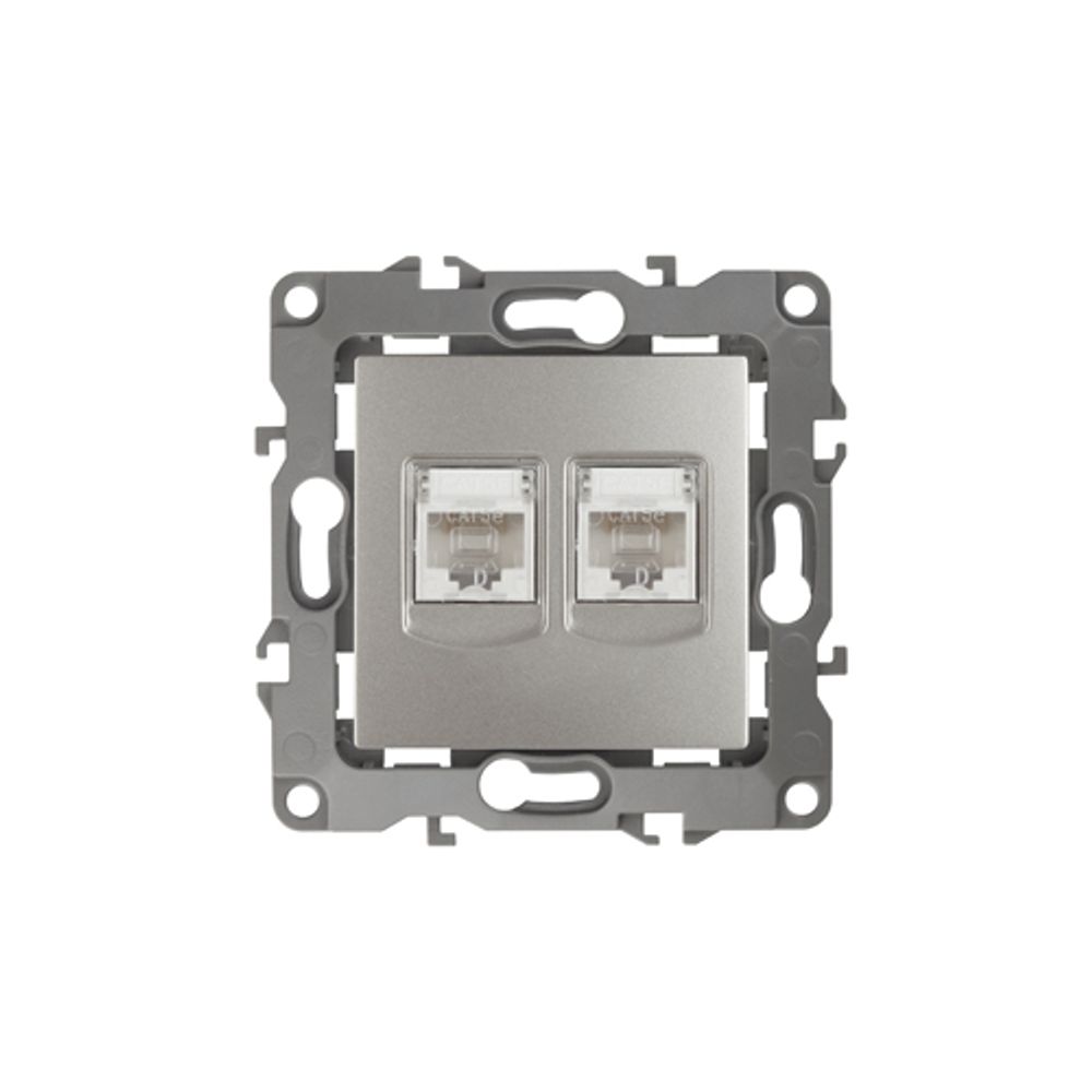 Розетка ЭРА Серия 12 12-3108-15 информационная двойная 2XRJ45 IP20 перламутр