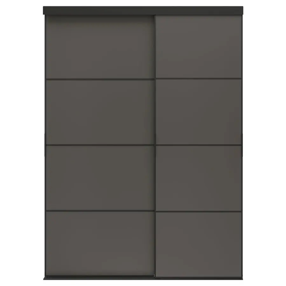 Комбинация раздвижных дверей - SKYTTA/MEHAMN IKEA/ СКЮТТА/МЕХАМН ИКЕА, 240х177 см, черный