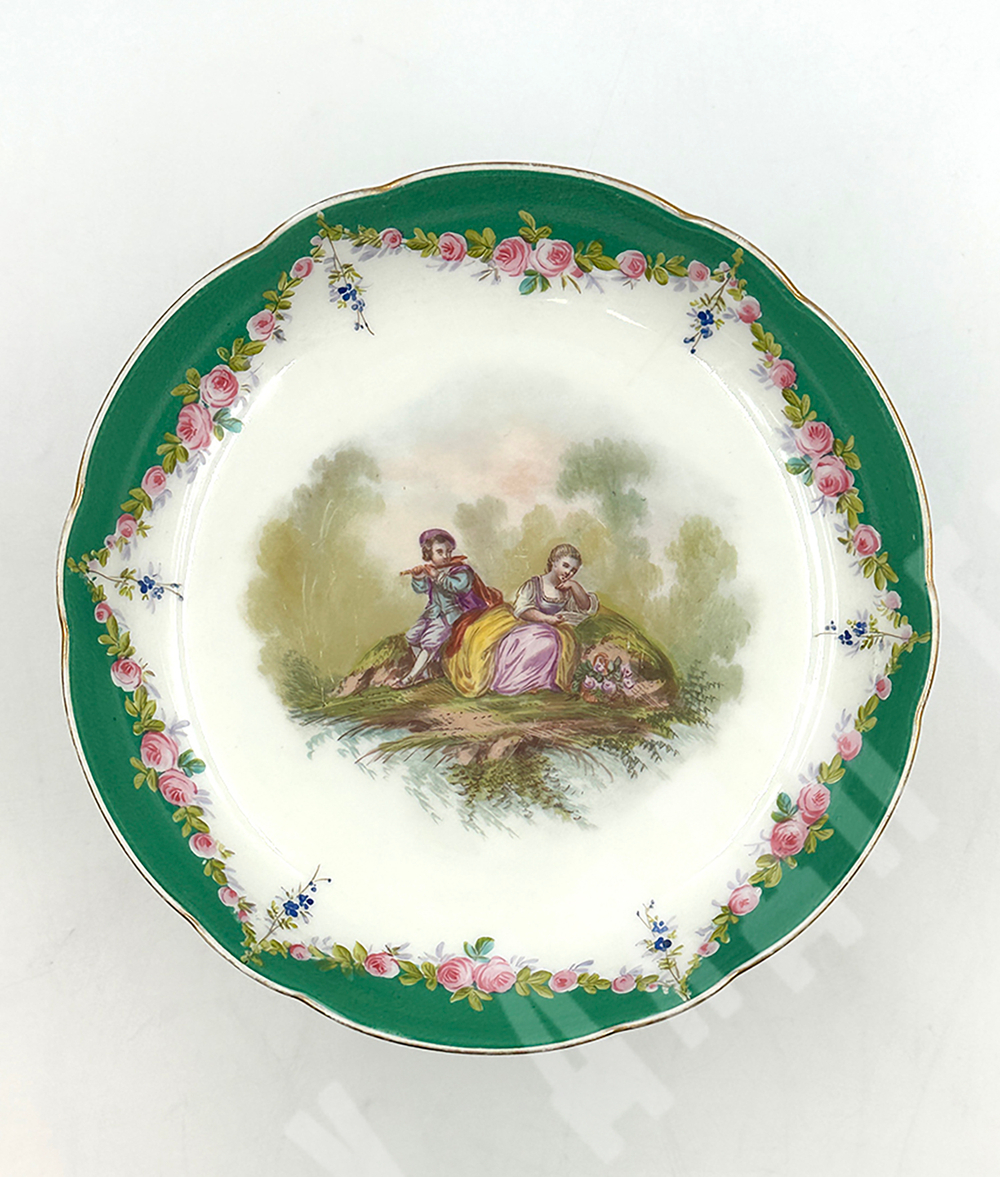 Ваза для фруктов. Фарфор, ручная роспись, золото. Франция. 1890-1920 гг.