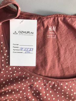 Топ H&M в горошек, маркировка М, визуально на 46 размер