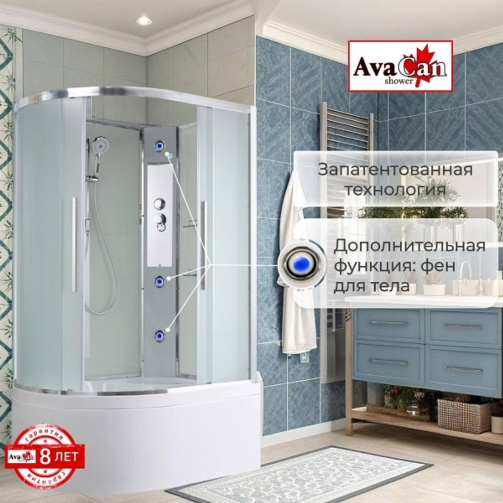 Душевая кабина AvaCan EM5811RN без крыши