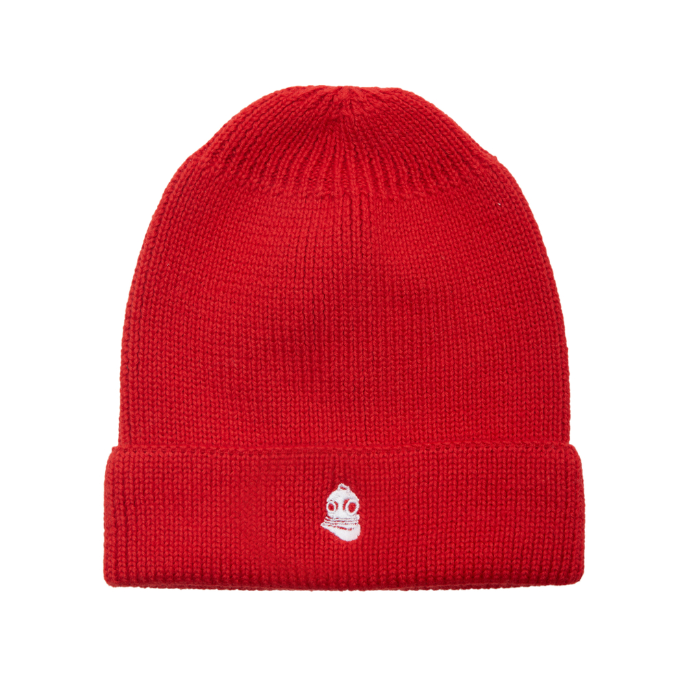 Beanie Hat Embroidered Logo Red