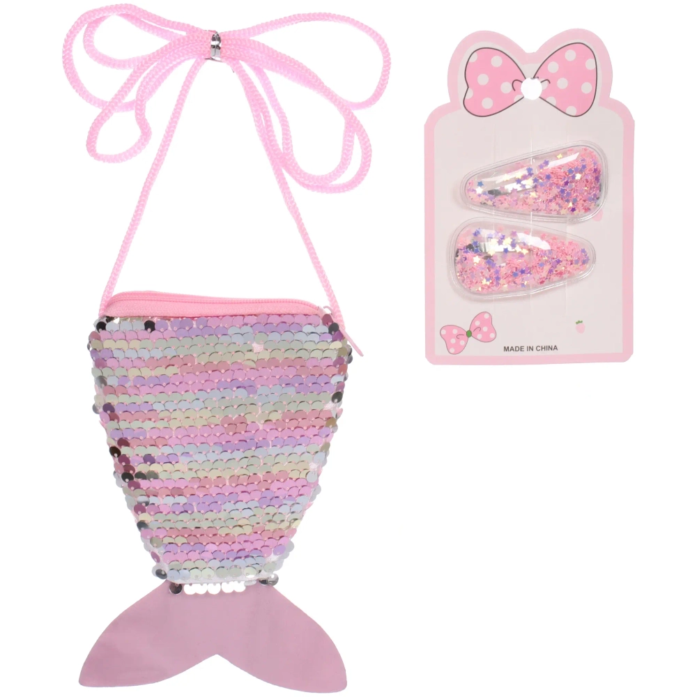 Набор аксессуаров для волос детский с сумочкой «Little Treasure Lady» (2 зажима, сумочка), 10*26см