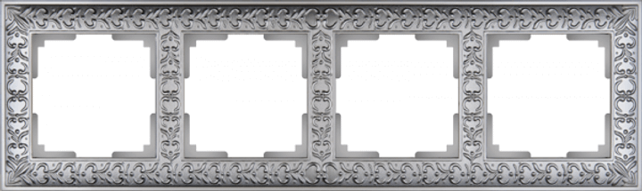 Рамка Werkel Antik на 4 поста матовый хром WL07-Frame-04 4690389145698
