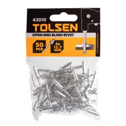 TOLSEN (TT43010) Набор заклепок алюминиевых, 4,0 х 12,7 мм, 50 шт