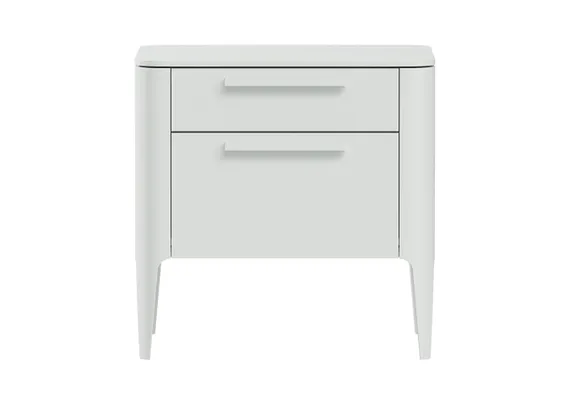 Тумба прикроватная Type 2 ящика ширина 50 см (белый)