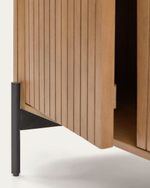 Licia Буфет с 2 дверцами из массива дерева манго и черного металла 120 x 80см