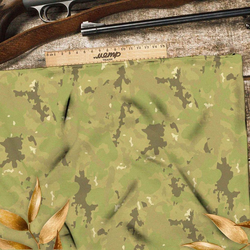 Ткань атлас легкий милитари