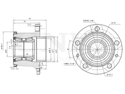 Ступица задняя (с ABS) UNIO HUB-20154