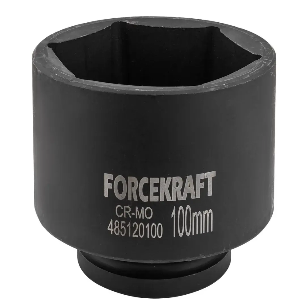 Головка ударная глубокая 1'', 100мм (6гр) FORCEKRAFT FK-485120100