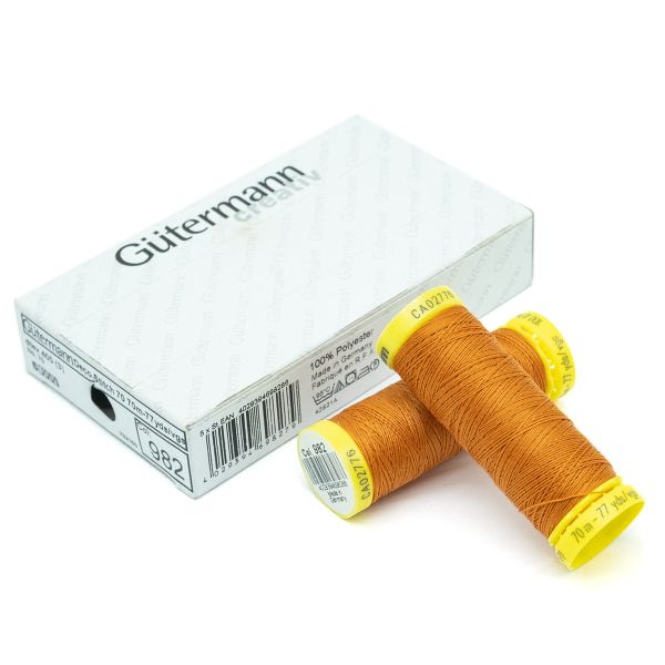 Нитки отделочные Gutermann Deco Stitch 70 (70 метров), 5 кат. | 982 св.рыжий