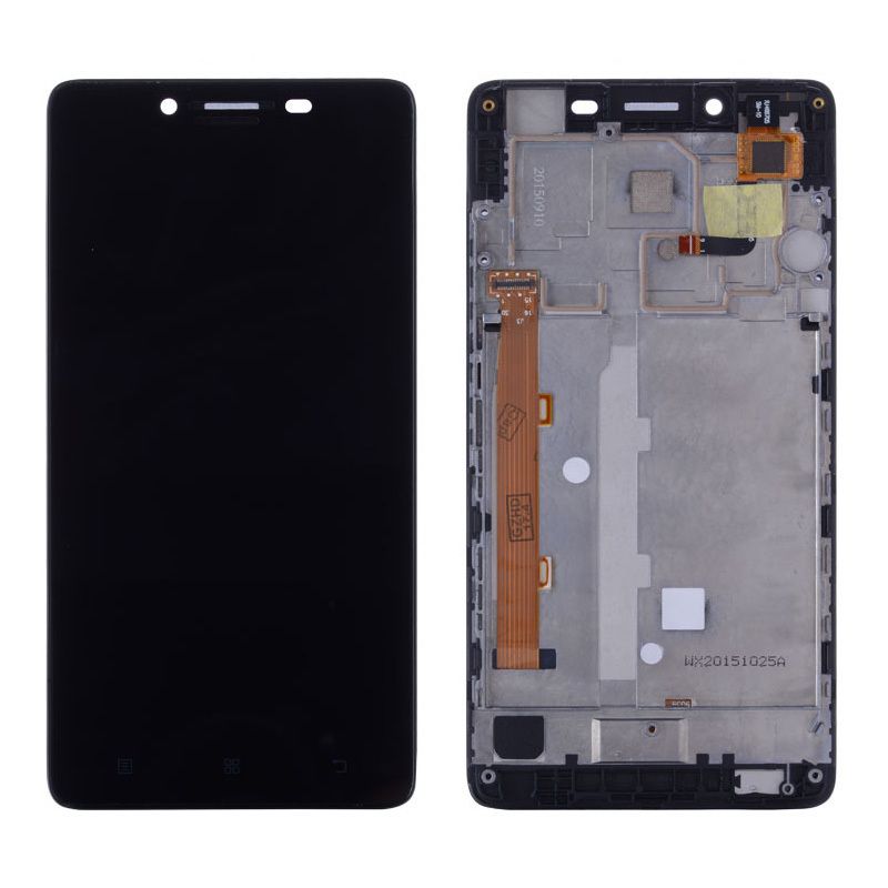 Дисплей для Lenovo A6000 в сборе с тачскрином на рамке (Black)