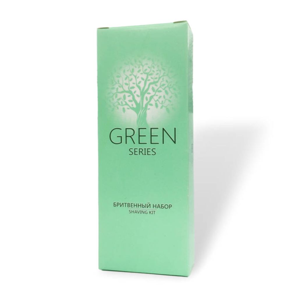 Бритвенный набор "Green Line” в КАРТОНЕ (крем для бритья в тюбике 5мл.)/120шт 2530