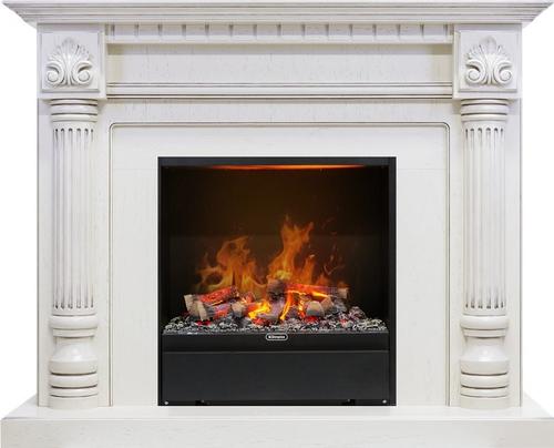 Каминокомплект Edinburg - Слоновая кость с очагом Albany
