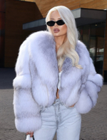 Шуба - кроп из арктической лисы 45см