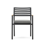 Bona Уличный стул из алюминия в черной отделке и массива тикового дерева