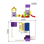 Песочный дворик с горкой Romana 109.06.00-01 (песочница с тентом)