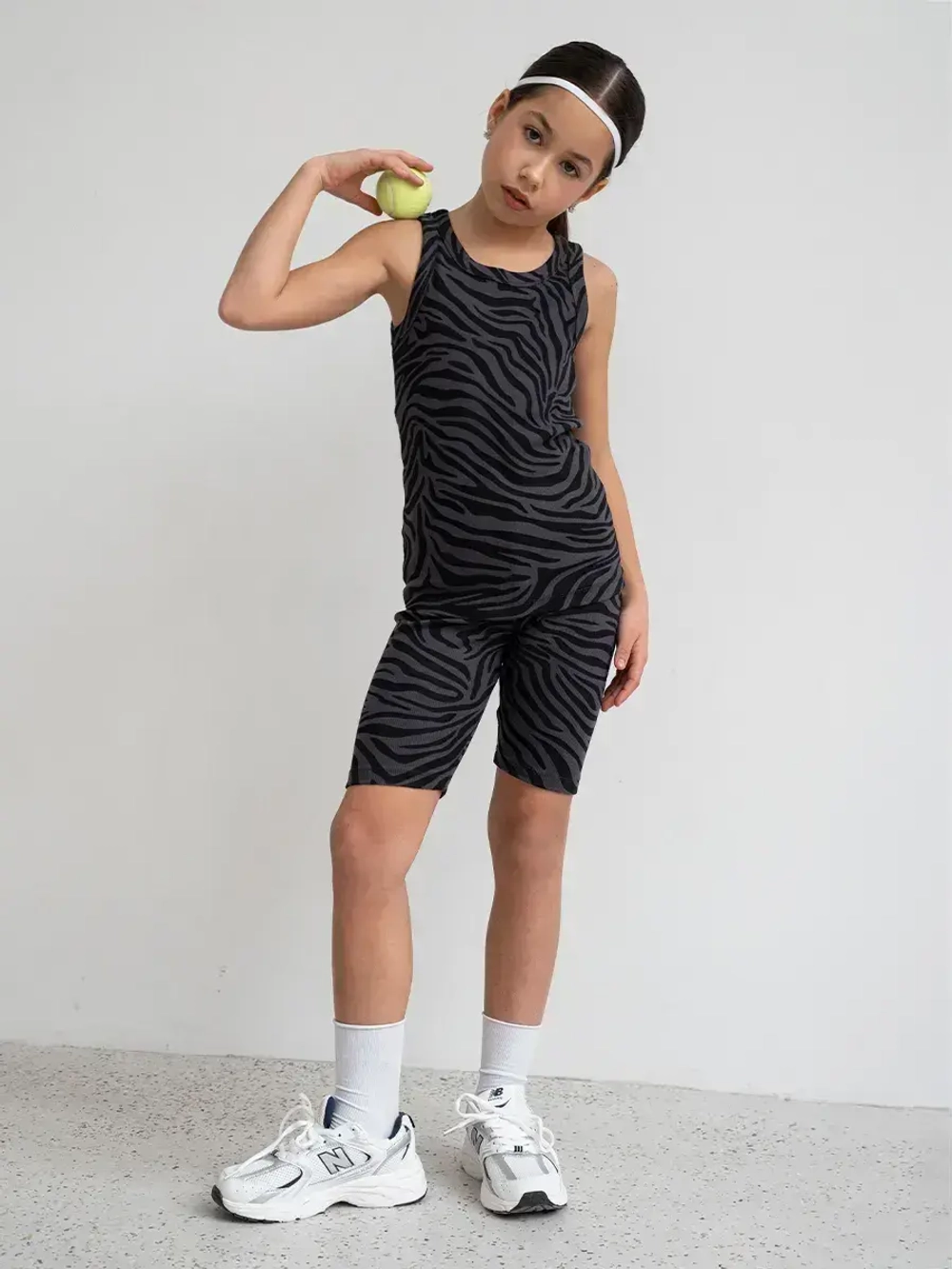 Майка для девочки на лето в рубчик