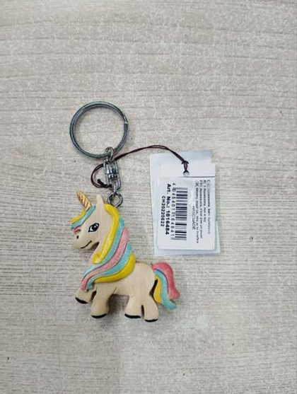 Брелок для ключей с деревянной лошадкой "Единорог"