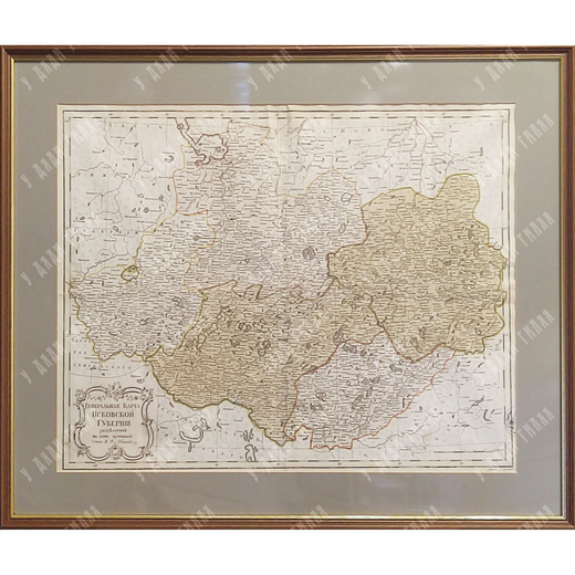 Генеральная карта Псковской Губернии, разделенной на пять провинций. 1773