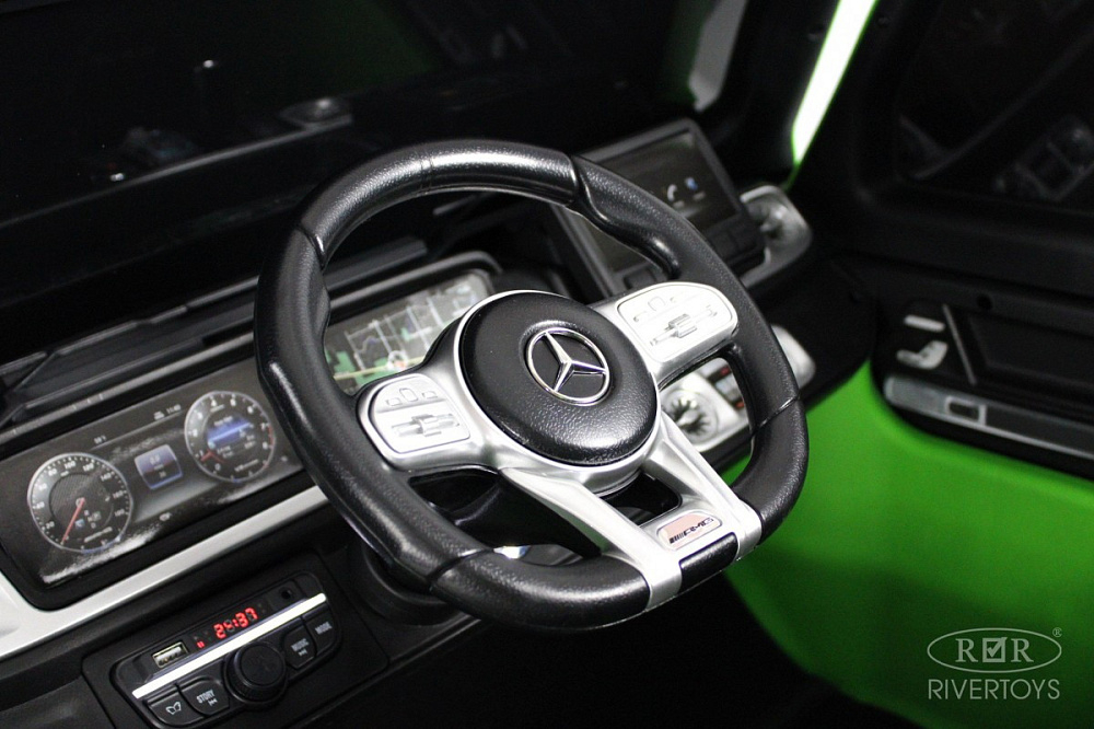 Детский электромобиль RiverToys Mercedes Benz G63 Y777YY GREEN-MATTE/зеленый матовый