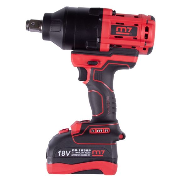Гайковерт аккумуляторный ударный 3/4&quot;, 1900 Нм, 18 В, 4 предмета, кейс MIGHTY SEVEN DW-601A