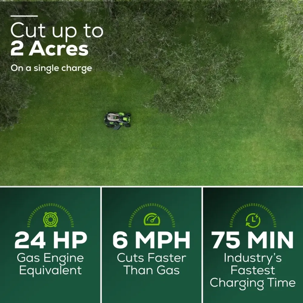 Трактор садовый GC82LT107 аккумуляторный Greenworks Арт. 7404507, 82V, без АКБ и ЗУ