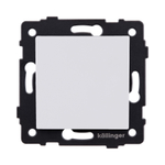 Выключатель кнопочный 1-клавишный 10А/250В, белый матовый Kollinger REA-S-005WM для Aspekt, Eleganz, Reflex