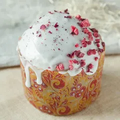 Кулич «Пасхальный» с малиной и дамасской розой / 500 гр Кулич «Пасхальный» с малиной и дамасской розой / 500 гр