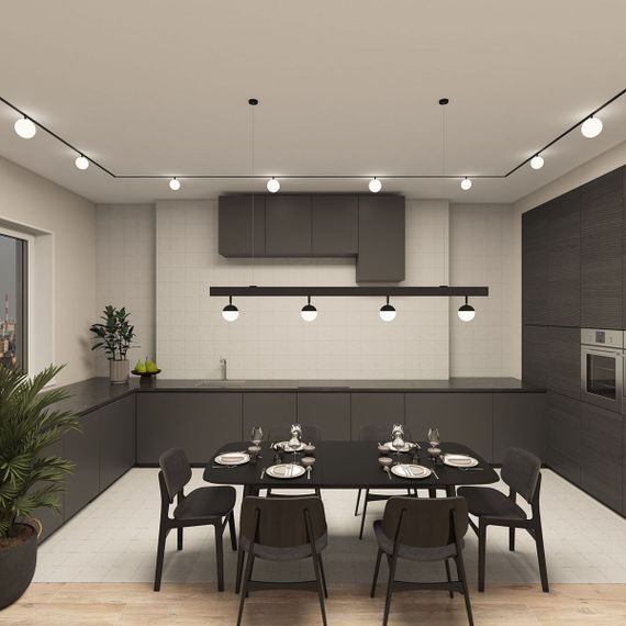 Трековый светодиодный светильник Denkirs Smart Moon DK8051-BK