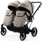 Детская коляска для двойни Adamex Leo Duo 2 в 1 TK20 (СВЕТЛО-БЕЖЕВЫЙ)
