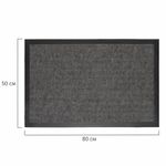 Коврик придверный 50х80 см, СЕРЫЙ, влаго-грязезащитный, 300 г/м2, мелкий рубчик, PRIMILA STANDARD, 701019