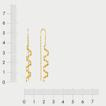 Серьги-продевки женские из желтого золота 585 пробы без вставок (арт. л140075)