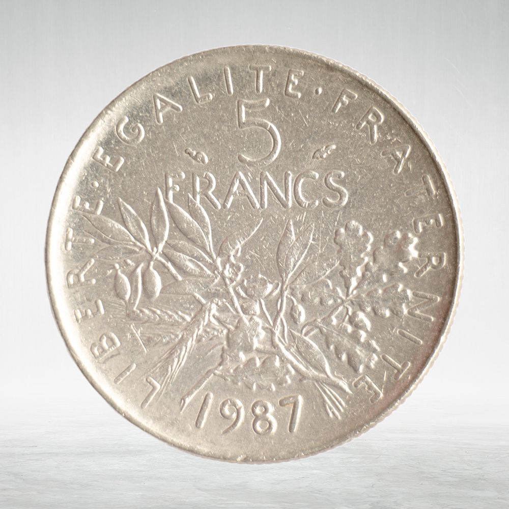 France, 5 Francs 1987 - Signature "O. Roty", VF
