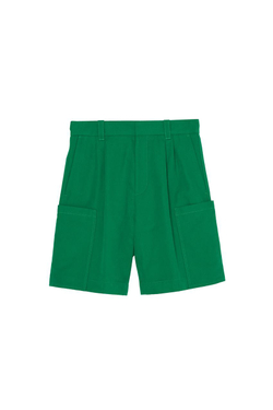 ZARA X BENITO ANTONIO ШОРТЫ-БЕРМУДЫ-КАРГО СВОБОДНОГО КРОЯ С ЗАЩИПАМИ, ЗЕЛЕНЫЙ