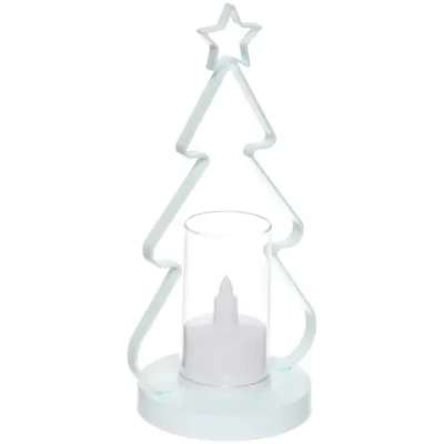 Сувенир с подсветкой «Таинсвенная елочка» 11*22,5 см см, Белый
