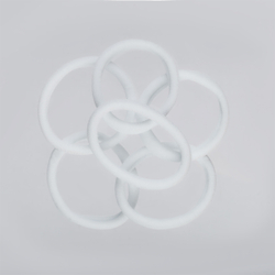 Резинки для волос MESHU "Essence thin", белые, 6шт., диаметр 4см, европодвес MS_60542