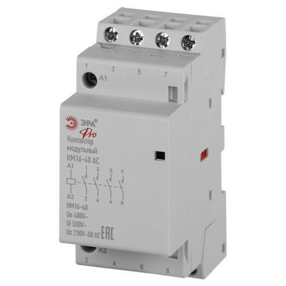 Контактор модульный КМ16-40 АС PRO NO-902-325 ЭРА Б0062251